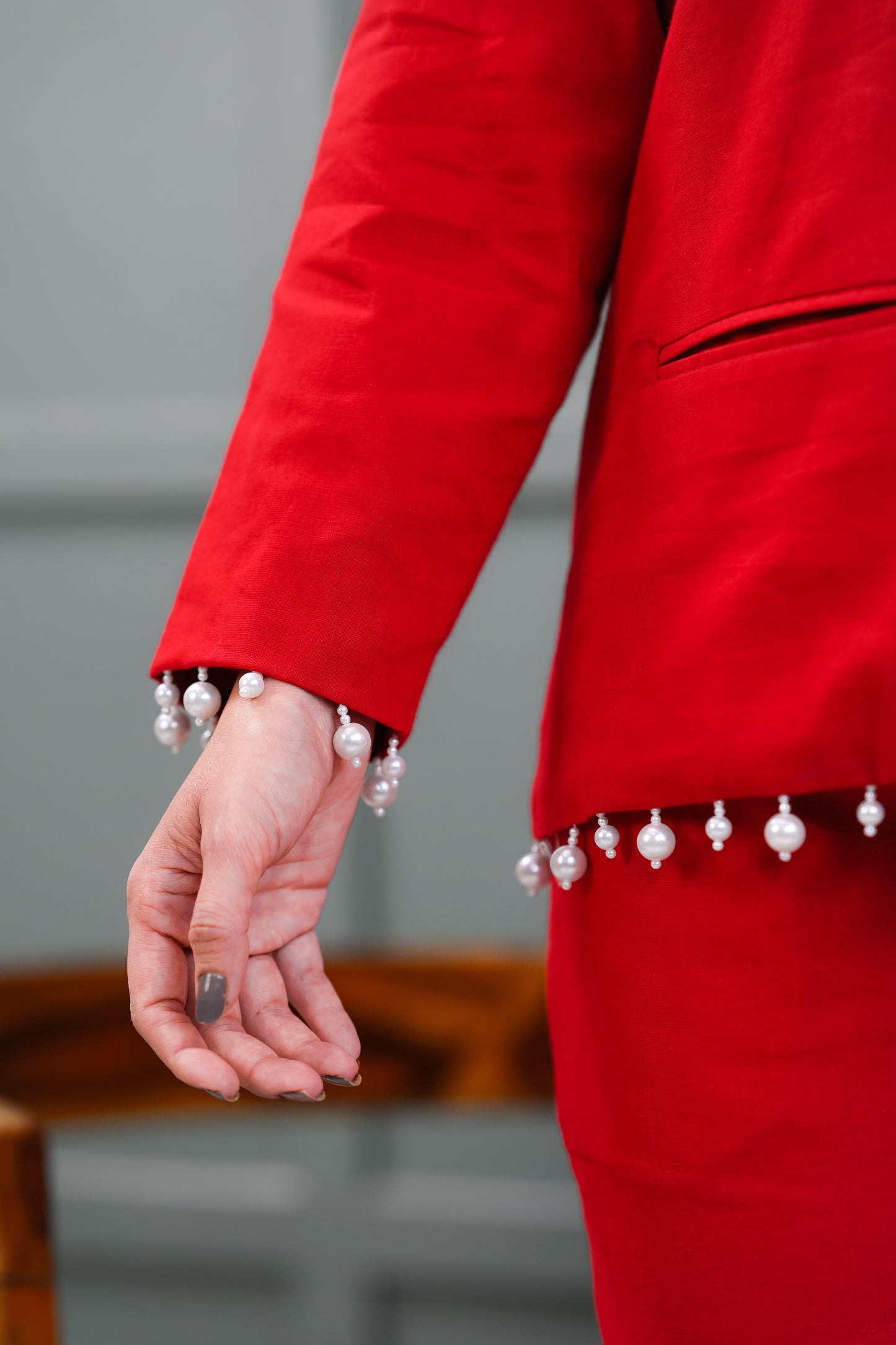 PEARLESCENT BLAZER CO-ORD SET