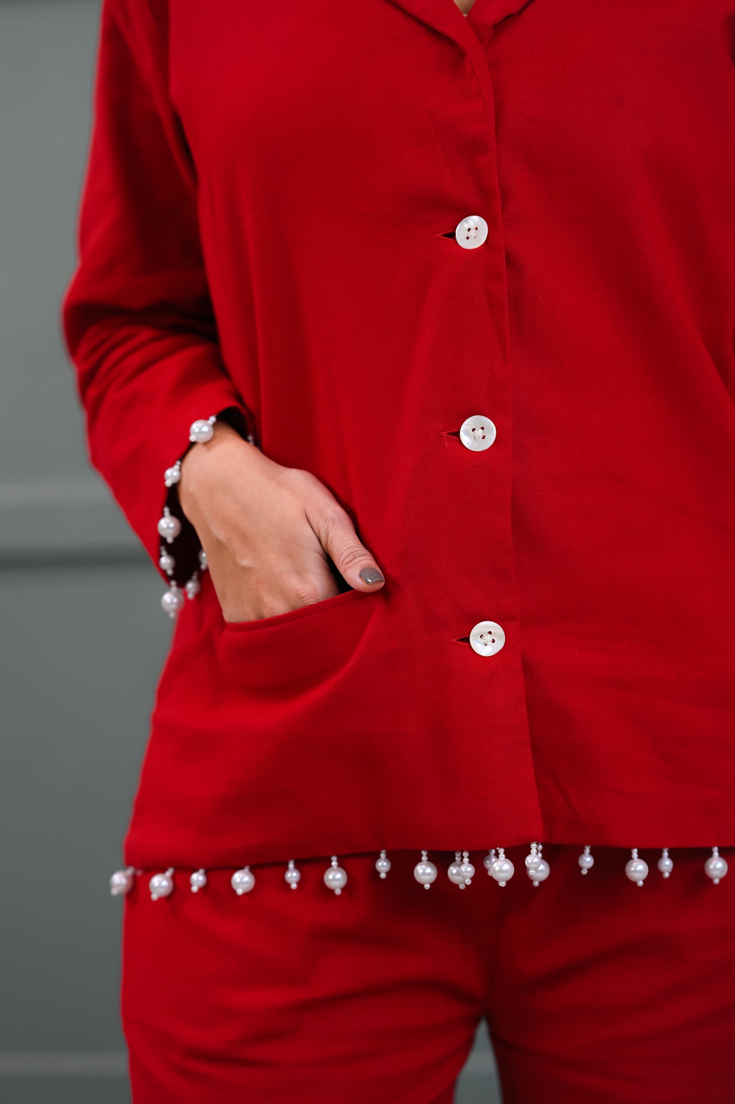 PEARLESCENT BLAZER CO-ORD SET