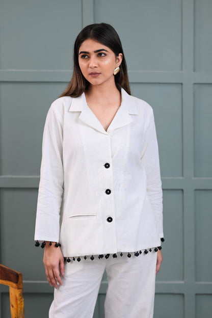 PEARLESCENT BLAZER CO-ORD SET